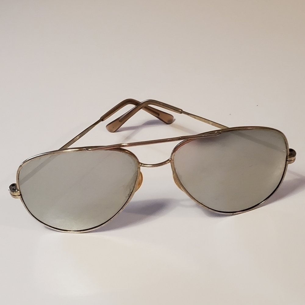 Vintage Sun-Ray Taiwan Mirror Aviator Sunglasses